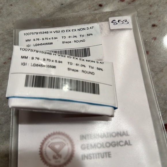 3.47 round brilliant cut lab diamond - Picture 7 of 8